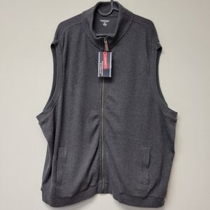 Roundtree & Yorke Zip Up Vest Charcoal heather XXL